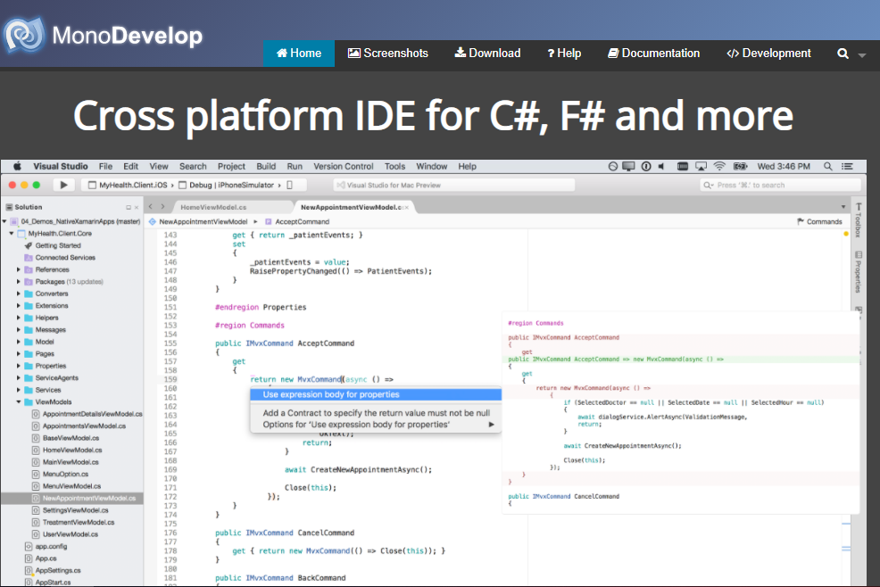 MonoDevelop cũng đi kèm với Unity, một công cụ lập trình C # dành cho các ứng dụng trò chơi điện tử.