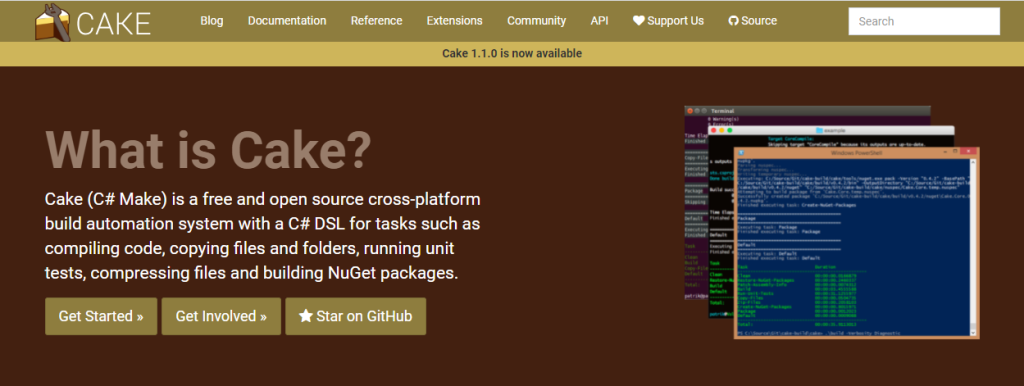 Cake (C# Make) là phiên bản C# của công cụ tự động hóa bản dựng mã nguồn mở Make.
