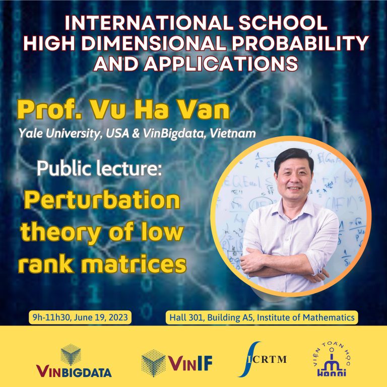 Bài giảng đại chúng của GS. Vũ Hà Văn: Lý thuyết nhiễu loạn của các ma trận hạng thấp